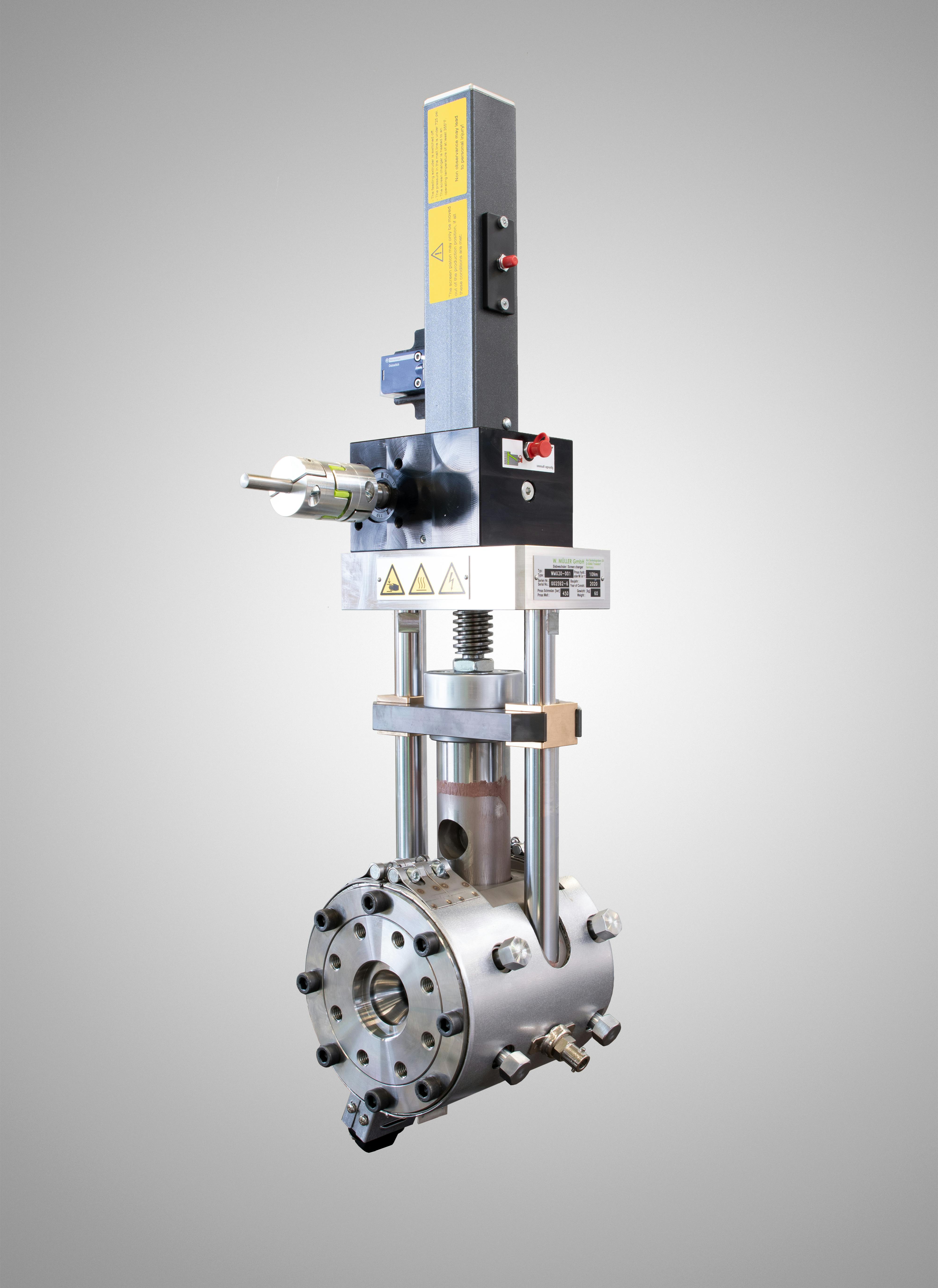 W. M&uuml;ller's WM-030 screen changers can be installed in vertically oriented extruders for blow molding.