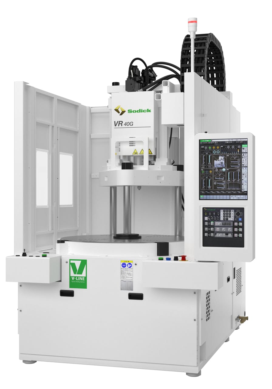 Sodick's VR-G vertical injection molding machines feature a new controller.