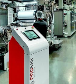 Promix's Microcell technology, shown here on packaging film, is now available for PVC pipe production. Promix's Microcell technology, shown here on packaging film, is now available for PVC pipe production.