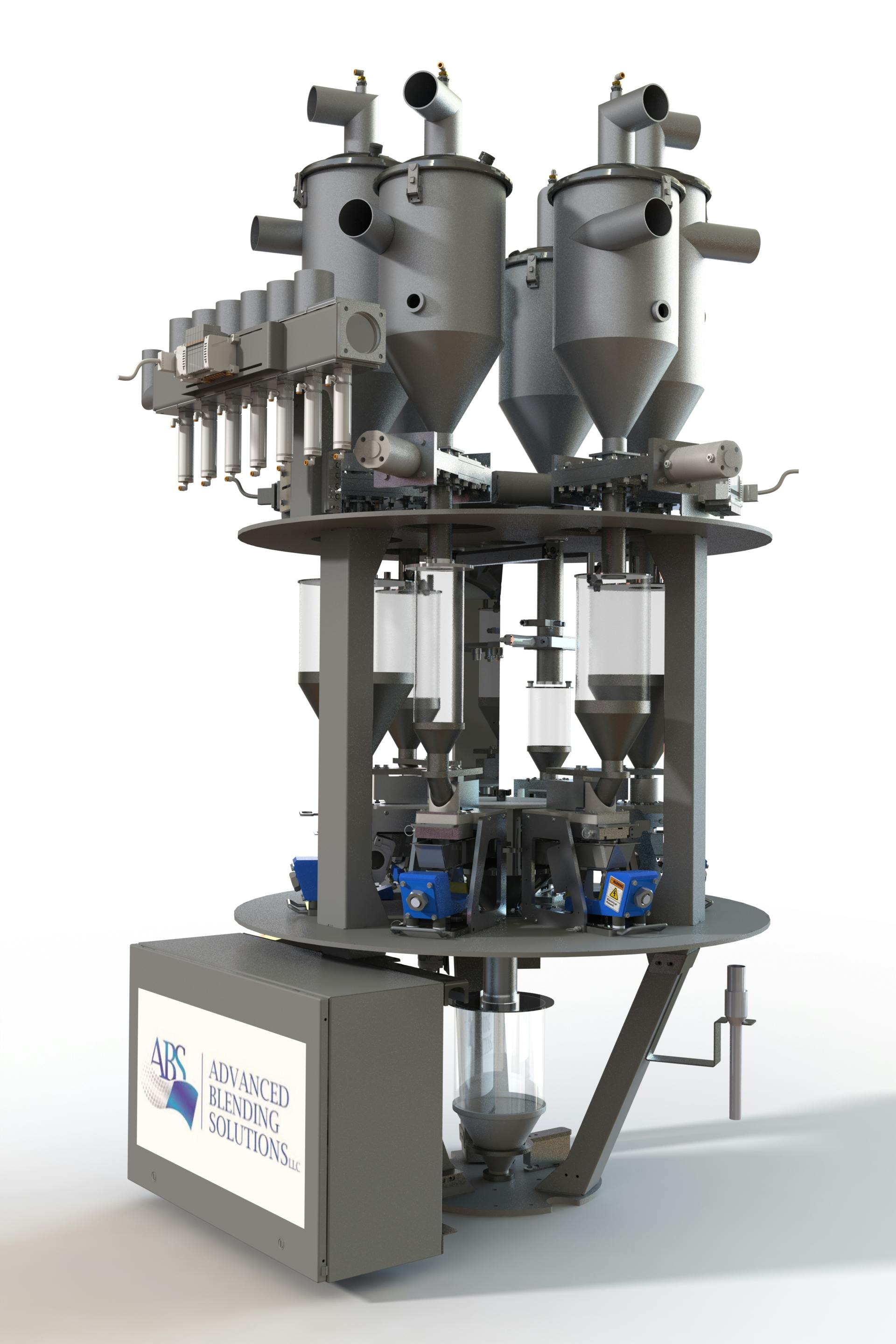 Advanced Blending Solutions' Simplicity Blender is optimized for mounting on an extruder.