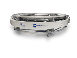 Centro-Freeze, from Reifenhäuser Group's Kdesign, keeps blown film cool in hot or humid conditions. Centro-Freeze, from Reifenhäuser Group's Kdesign, keeps blown film cool in hot or humid conditions.