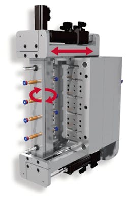 Mold-Masters’ M-Ax servo mold motion controller offers control over a wide variety of mold functions. Mold-Masters’ M-Ax servo mold motion controller offers control over a wide variety of mold functions.