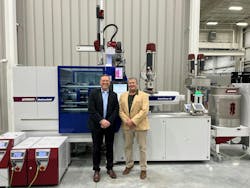 Sonny Morneault, left, is replacing David Preusse as president of Wittmann USA. Sonny Morneault, left, is replacing David Preusse as president of Wittmann USA.