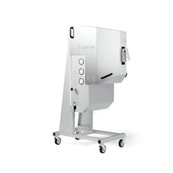 Cold Jet's PE 80 pelletizer ensures a supply of dry ice for blasters. Cold Jet's PE 80 pelletizer ensures a supply of dry ice for blasters.