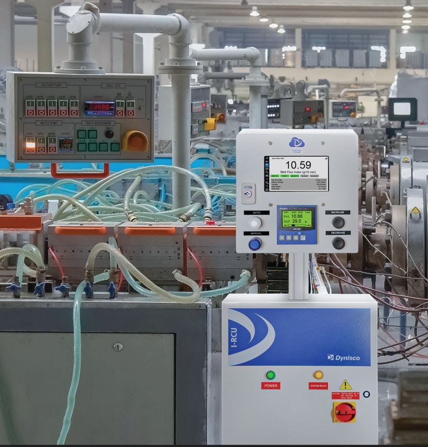 Dynisco's ViscoIndicator can send signals to upstream equipment to maintain viscosity specifiations.