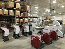 Wittmann USA&apos;s facility in Torrington, Conn., is set up with a range of granulators to test customers&apos; materials and determine the best equipment solution.