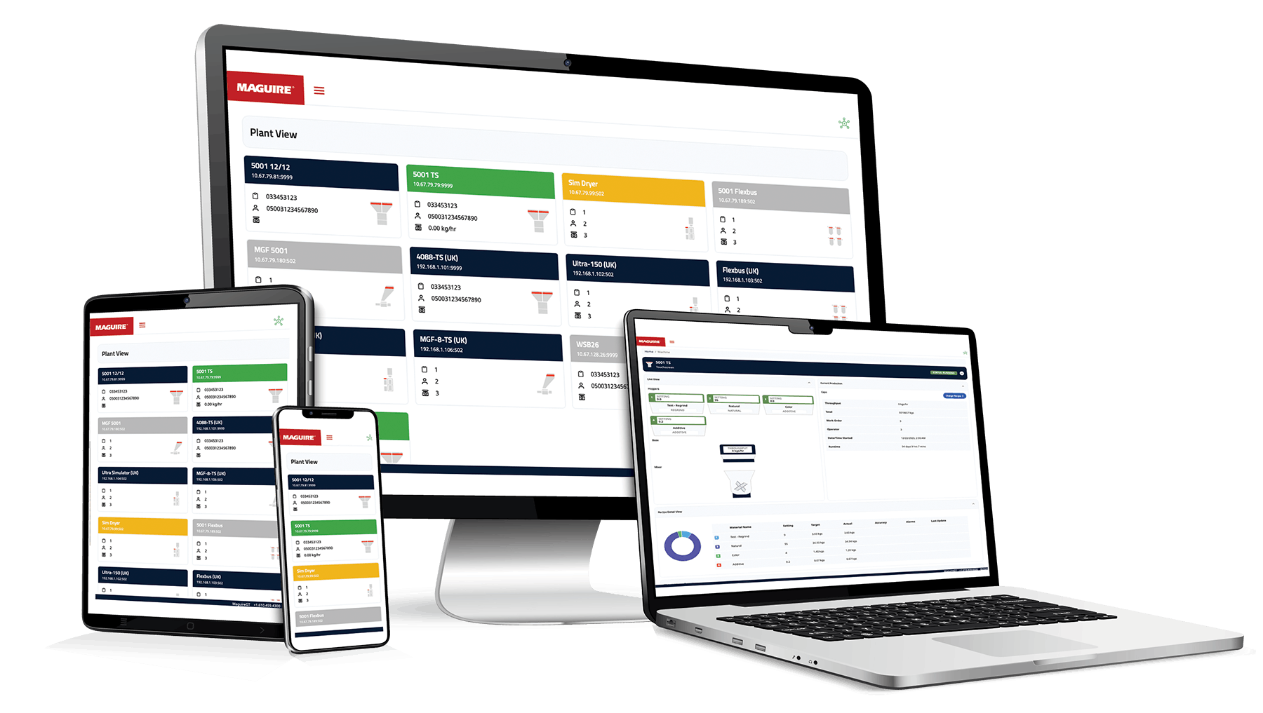 Maguire's Tracker software monitors and controls a variety of the company's auxiliaries.