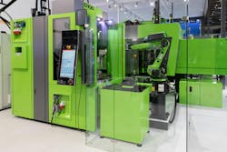 A partnership between injection molding machine (IMM) manufacturer Engel and automation maker Kuka will allow Engel to integrate and retrofit Kuka's equipment into existing IMMs. A partnership between injection molding machine (IMM) manufacturer Engel and automation maker Kuka will allow Engel to integrate and retrofit Kuka's equipment into existing IMMs.