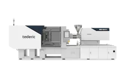 At NPE, Tederic displayed a Neo.EII260-e1100 making a 53-gram medical cup from PP using a 48-cavity mold in 6.5-second cycles.