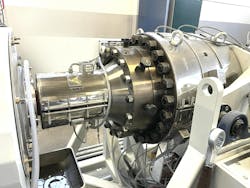 Bausano has a new pipe head designed for processing PVC. Bausano has a new pipe head designed for processing PVC.