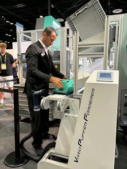 Arburg's teal toolbox was a must-have giveaway at NPE2024. Arburg's teal toolbox was a must-have giveaway at NPE2024.