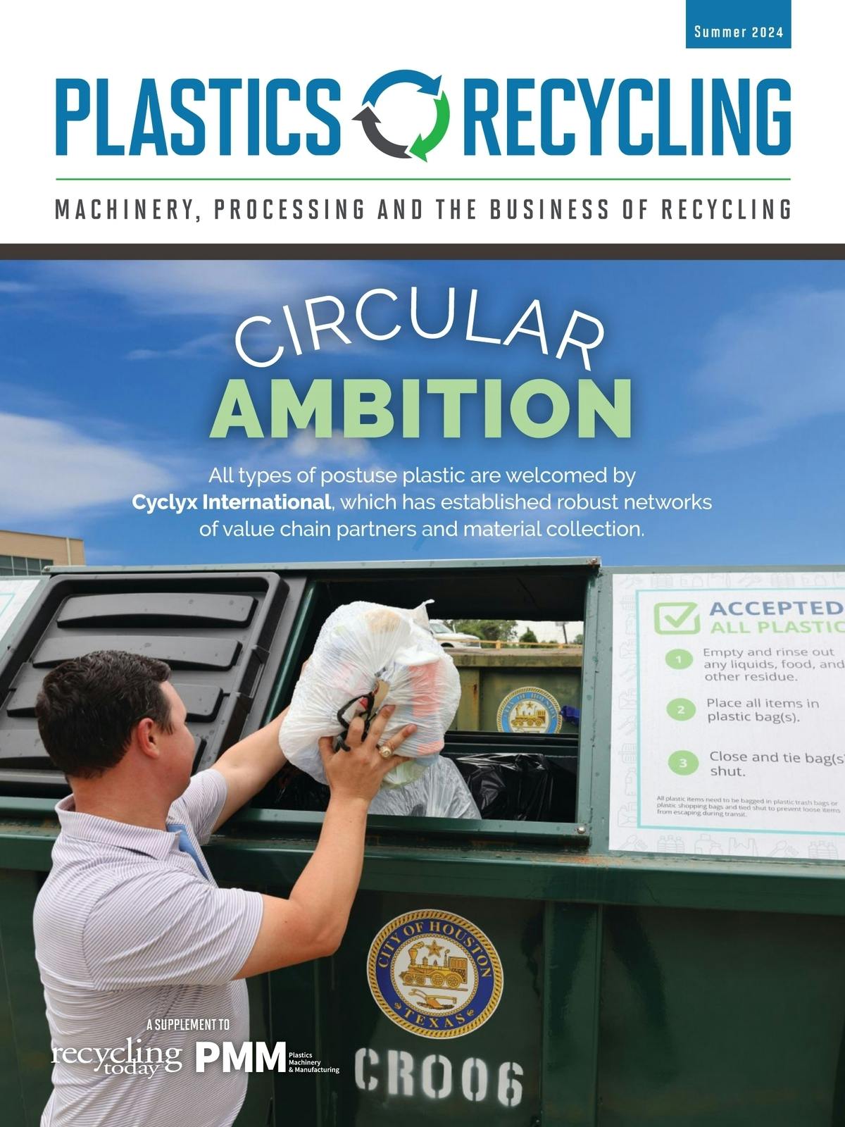 Plastics Recycling Summer 2024 cover image