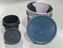 Clean Harbors manufactures containers and lids out of recycled resin and uses them for incinerating chemicals. Clean Harbors manufactures containers and lids out of recycled resin and uses them for incinerating chemicals.