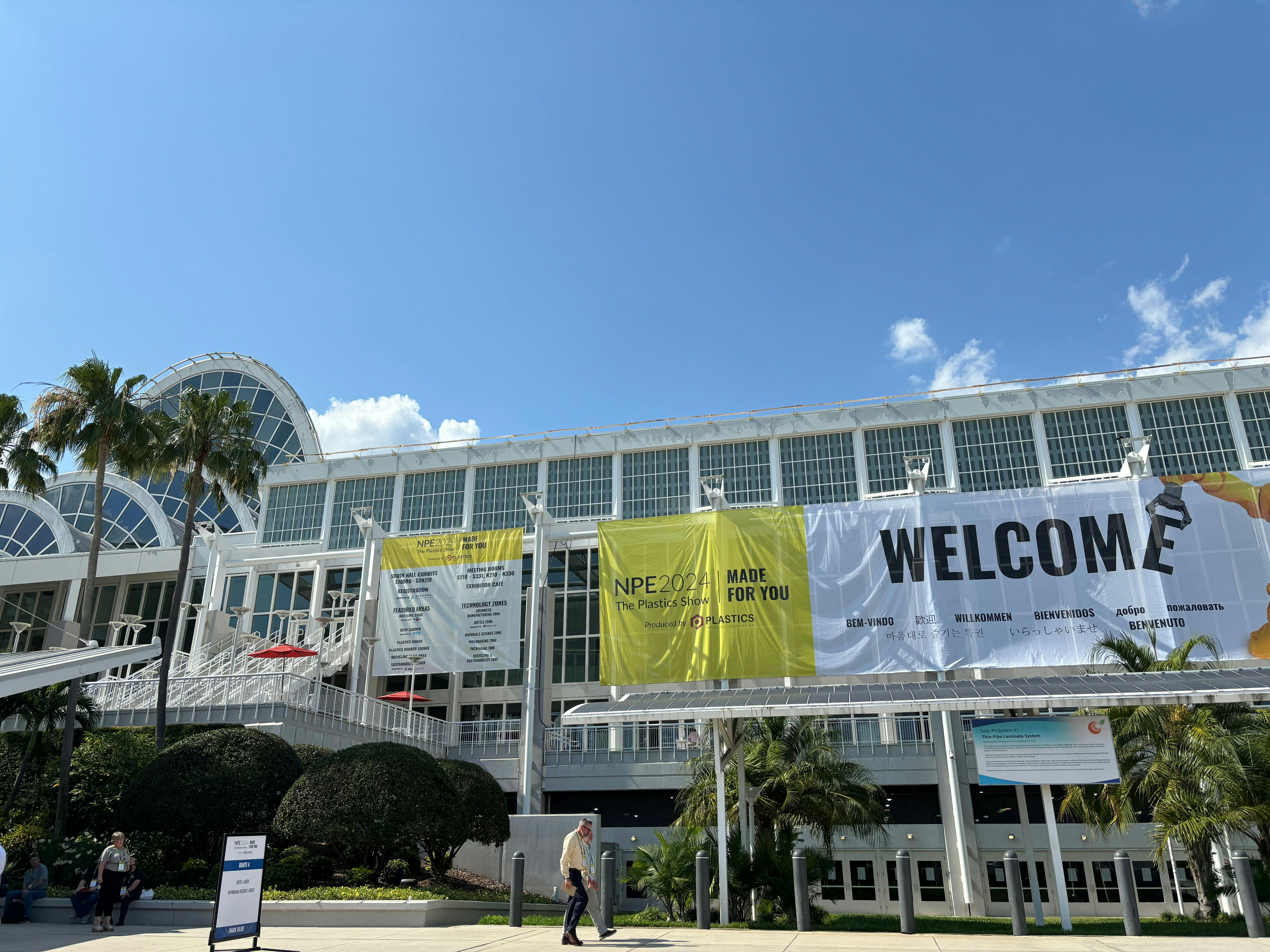 The entrance to the South Hall at NPE2024.