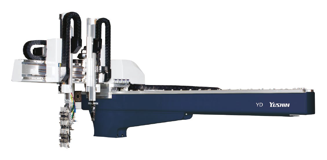 Yushin introduced the YD series of take-out robots at NPE2024.