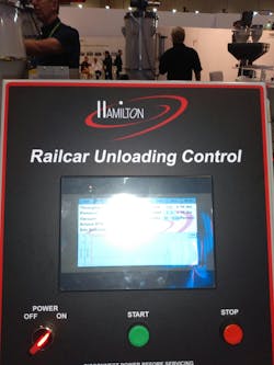 Hamilton's railcar unloading system has a new control. Hamilton's railcar unloading system has a new control.