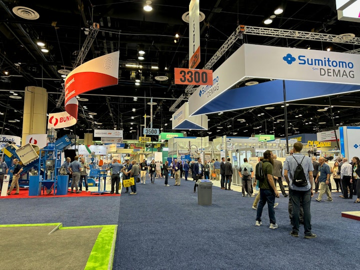 Visitors walk the aisles in the West Hall at NPE2024.