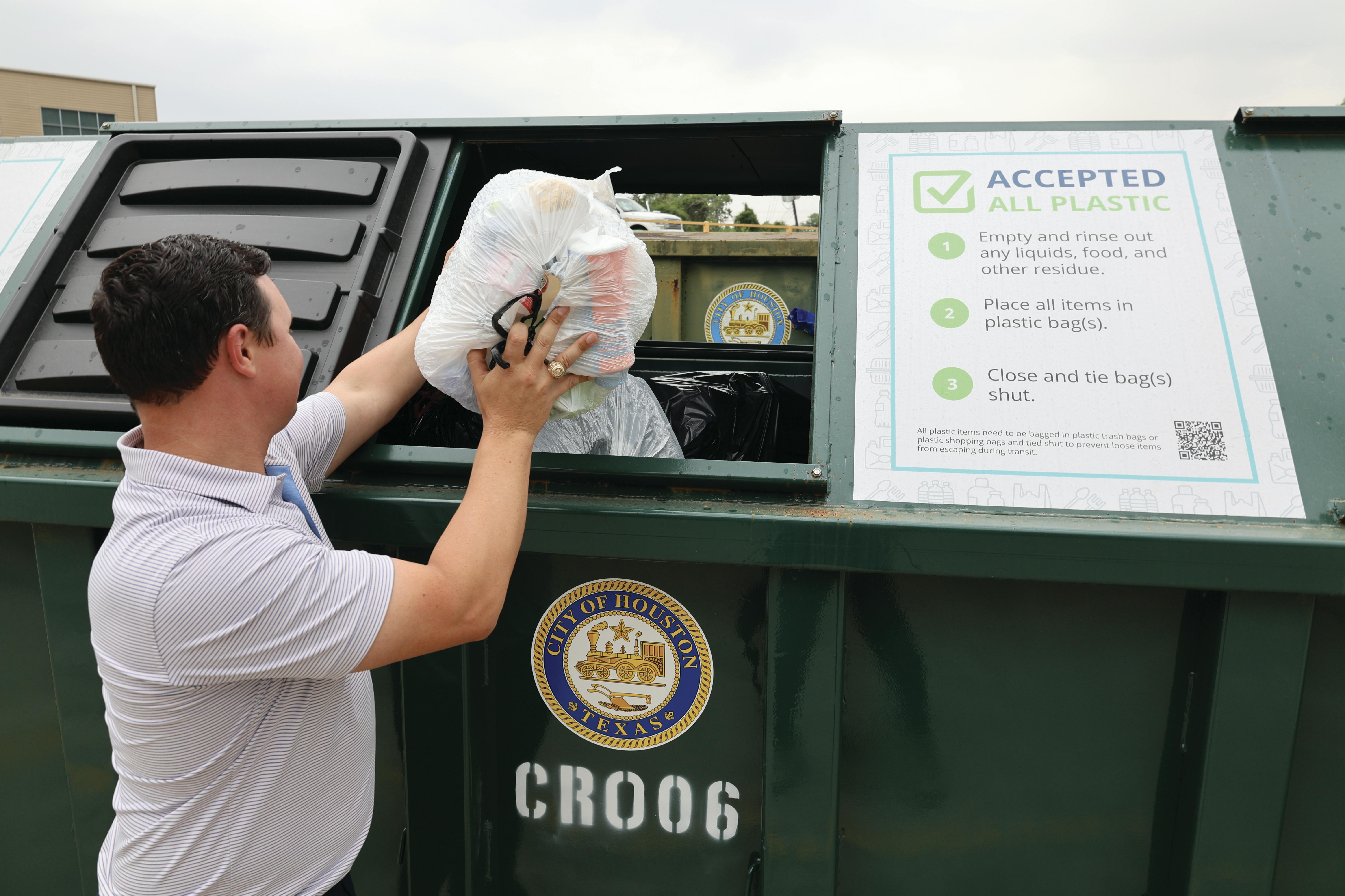 One of Cyclyx International's 10to90 initiatives is 'Bag It and Bring It,' a take-back program for all kinds of plastic scrap.