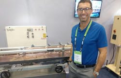 Brandon Bell, co-owner of Automated Manufacturing Systems, shows off the GenFlow, a cooling system he and his father, Rick Bell, designed and patented. Brandon Bell, co-owner of Automated Manufacturing Systems, shows off the GenFlow, a cooling system he and his father, Rick Bell, designed and patented.