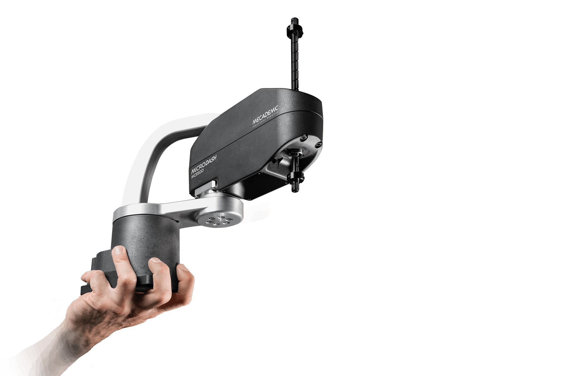 Mecademic's MicroDash-MCS500 is a compact, precise SCARA robot appropriate for pick-and-place, assembly and inspection of small parts.