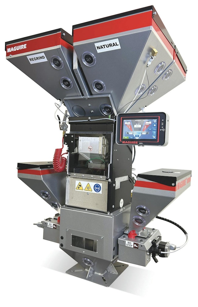 Maguire's new Fusion combines a gravimetric blender and feeder with a single control system.