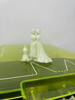 A Phrozen Mega 8K made these parts. Among the plastics it can print is a ceramic-like material that can be used to create mold cavities for prototyping. A Phrozen Mega 8K made these parts. Among the plastics it can print is a ceramic-like material that can be used to create mold cavities for prototyping.