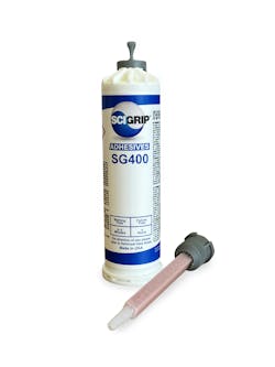 This new product from IPS Adhesives can bond low-surface-energy plastics together as well as cross-bonding plastics to metal. This new product from IPS Adhesives can bond low-surface-energy plastics together as well as cross-bonding plastics to metal.