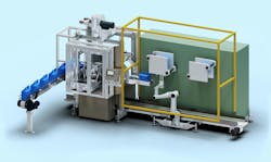 The newest version of Proco Machinery's Robopik takeout system employs a cobot. The newest version of Proco Machinery's Robopik takeout system employs a cobot.