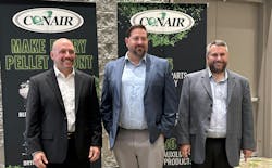 Conair's team at NPE2024 included, from left: Jason Ganim, president; Stephen Szakelyhidi, director of marketing; and Sam Rajkovich, VP of sales and marketing. Conair's team at NPE2024 included, from left: Jason Ganim, president; Stephen Szakelyhidi, director of marketing; and Sam Rajkovich, VP of sales and marketing.