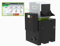 Conair has touted its SG2 granulator control, which leverages performance data to alert operators to problems involving their granulators. Conair has touted its SG2 granulator control, which leverages performance data to alert operators to problems involving their granulators.
