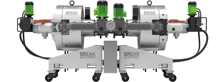 Break Machinery has expanded its line of Duo screen changers with the addition of the 7000 DS Twin and 5600 DS Twin.