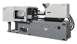 Nissei used a NEX80Ⅴ-9E injection molding machine, equipped with a new standard screw, designed to minimize issues caused by poor plasticization, to mold combs from a biobased, biodegradable material at NPE2024. Nissei used a NEX80Ⅴ-9E injection molding machine, equipped with a new standard screw, designed to minimize issues caused by poor plasticization, to mold combs from a biobased, biodegradable material at NPE2024.