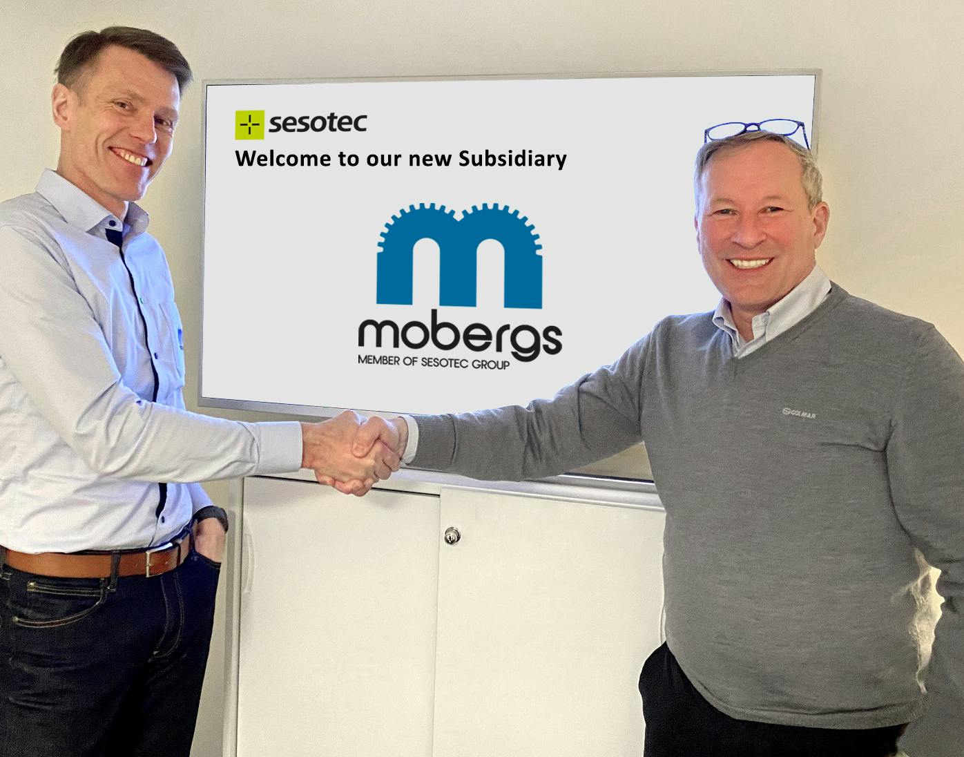 Fredrik Moberg (left), founder of Mobergs, and Joachim Schulz, CEO of Sesotec.