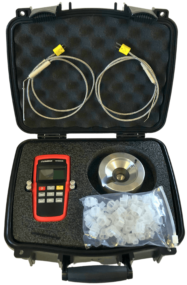 This kit from MTMS can measure melt temperature safely and with less waste.