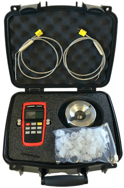 This kit from MTMS can measure melt temperature safely and with less waste. This kit from MTMS can measure melt temperature safely and with less waste.