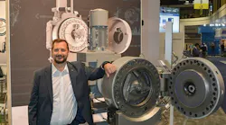 Christian Sommer, application sales manager at Erema, presented the company’s new DischargePro laser filter control system at NPE2024. Christian Sommer, application sales manager at Erema, presented the company’s new DischargePro laser filter control system at NPE2024.