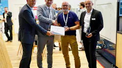 Torsten Mende, managing director at Werkzeugschleiferei Krämer, accepts ANCA's Tool of the Year award.