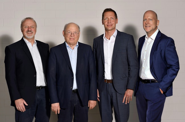 Zahoransky AG has announced changes to its executive board. From left: chairman of the supervisory board, Wolfgang Weber, member of the executive board Ulrich Zahoransky, and new executive board members Ric Nachtmann and Dr. Heinrich Sielemann.