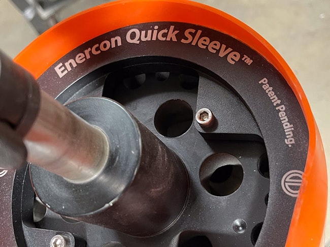 Enercon's Quick Sleeve tool allows for fast changes of silicone sleeves on corona surface treaters.