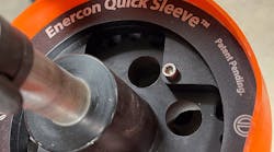 Enercon's Quick Sleeve tool allows for fast changes of silicone sleeves on corona surface treaters. Enercon's Quick Sleeve tool allows for fast changes of silicone sleeves on corona surface treaters.