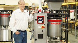 Steve Maguire, founder of auxiliary equipment maker Maguire Products Inc., Aston, Pa., poses with one of his many products. Steve Maguire, founder of auxiliary equipment maker Maguire Products Inc., Aston, Pa., poses with one of his many products.