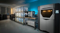 The services offered by printing farms and service providers such as Jabil illustrate the growing array of applications possible from 3D printers, including R&D; prototyping; production of jigs, fixtures and tooling; bridge production; serial production; and parts repair. The services offered by printing farms and service providers such as Jabil illustrate the growing array of applications possible from 3D printers, including R&D; prototyping; production of jigs, fixtures and tooling; bridge production; serial production; and parts repair.
