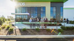 Hilliard, Ohio, City Manager Michelle Crandall, Ohio Rep. Mike Carey (R-15), ADS CEO Scott Barbour, Ohio Lt. Gov., Jon Husted and One Columbus CEO Kenny McDonald cut a ribbon celebrating the opening of Advanced Drainage Systems' new Engineering and Technology Center in Hilliard, Ohio.