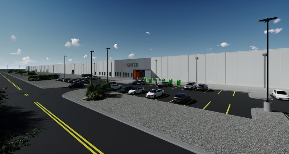 Entek's new plant in Terre Haute, Ind., will produce battery separator film for the EV market.