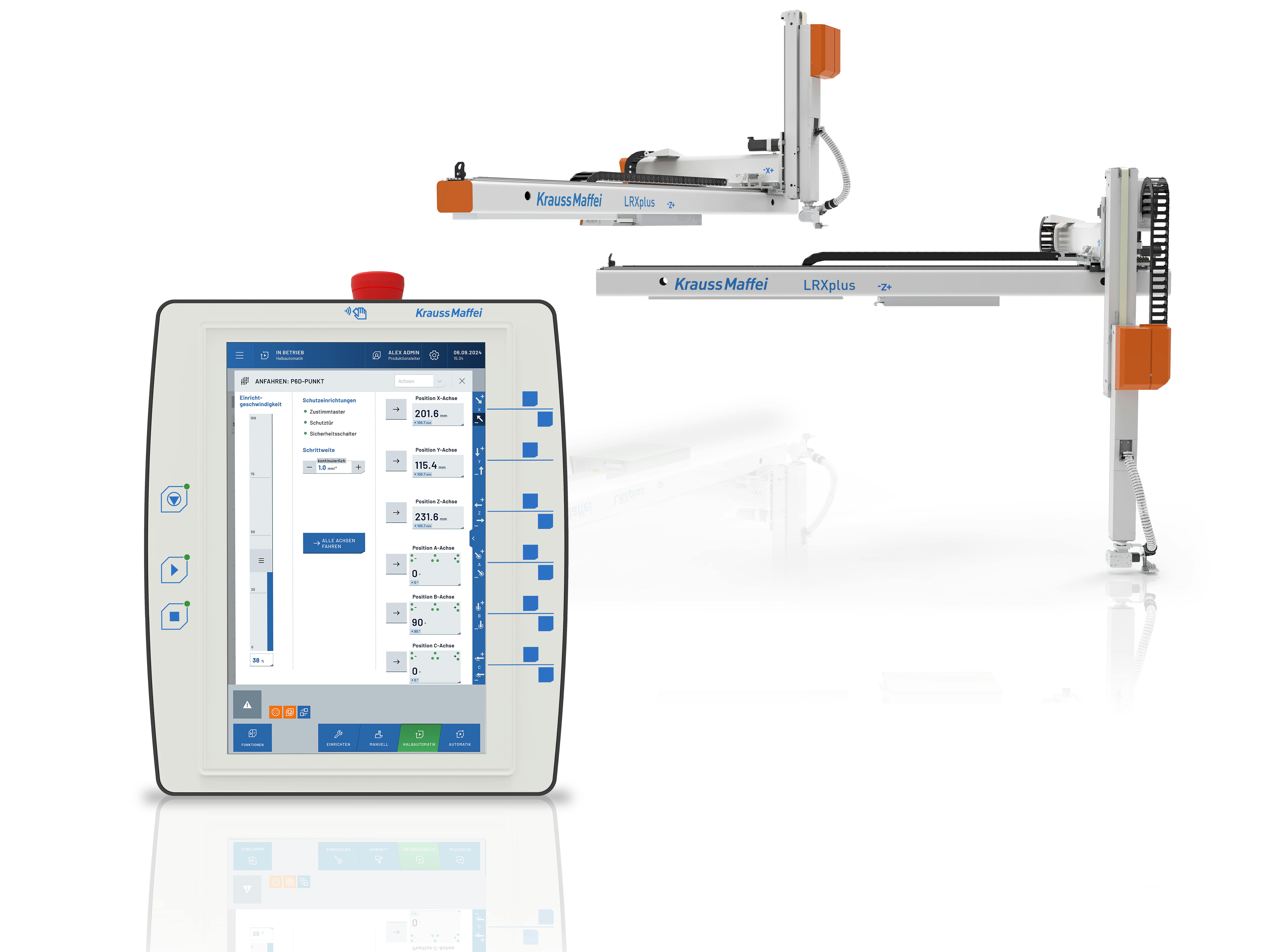 KraussMaffei's LRXplus linear robots feature the new MC7 controller.