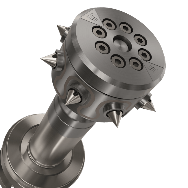 Günther Oktaflow nozzles are designed for side gating in compact molds.