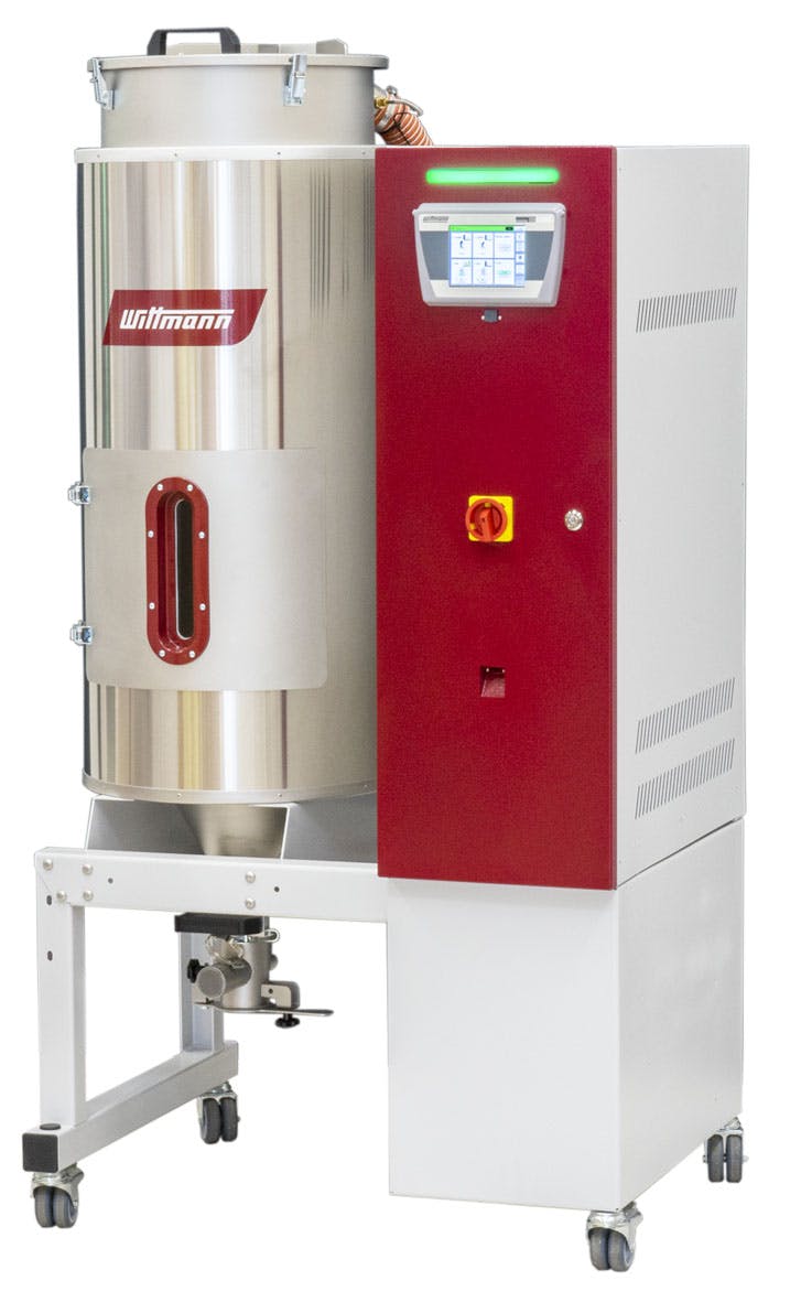 Wittmann's Drymax Plus dryers offer the energy-saving EcoDrive feature.