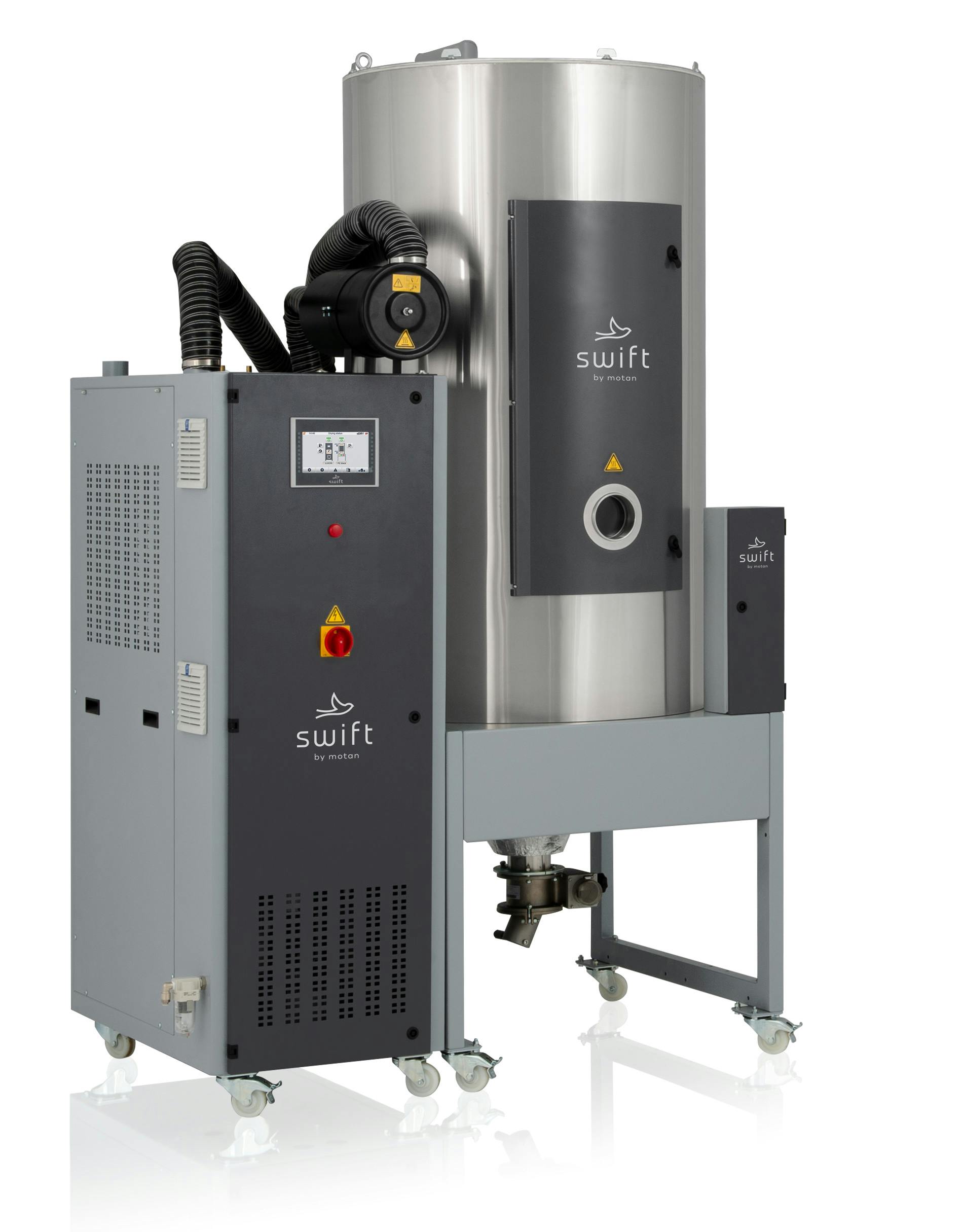 Motan's sDry can operate with one bin, or multiples.