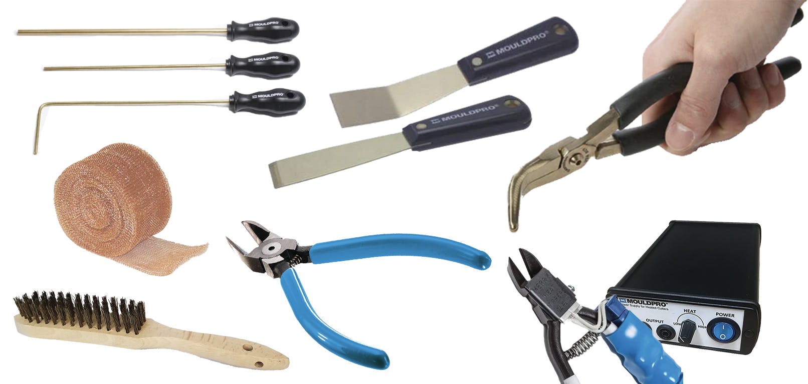 Globeius is now offering a line of hand tools and heated nippers from Mouldpro.