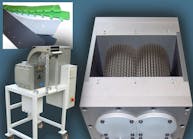 This Hellweg shredder handles heavily profiled thermoformed trim strips. This Hellweg shredder handles heavily profiled thermoformed trim strips.